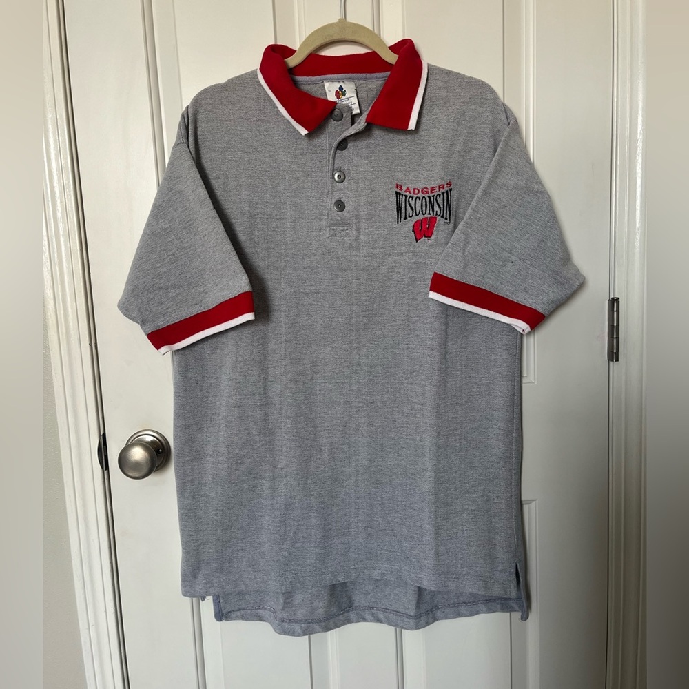 Vintage Men’s Wisconsin Badgers Polo, Midwest Embroidery, Size XL